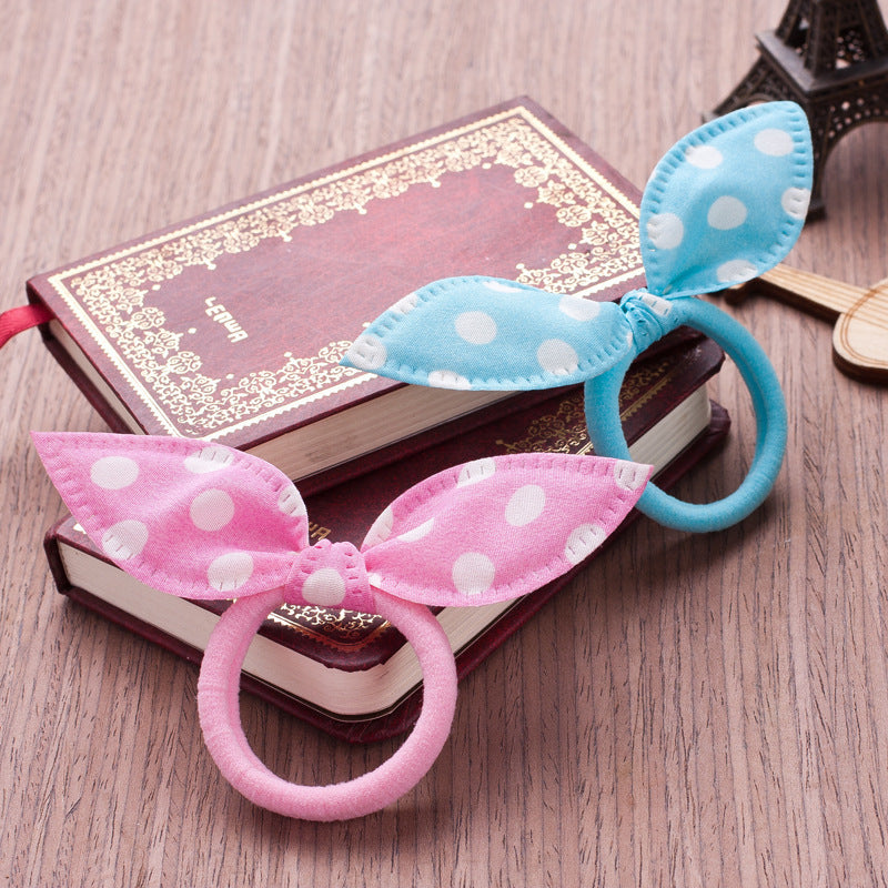 Bunny Ears Towel Hair Ring Candy Head Rope
