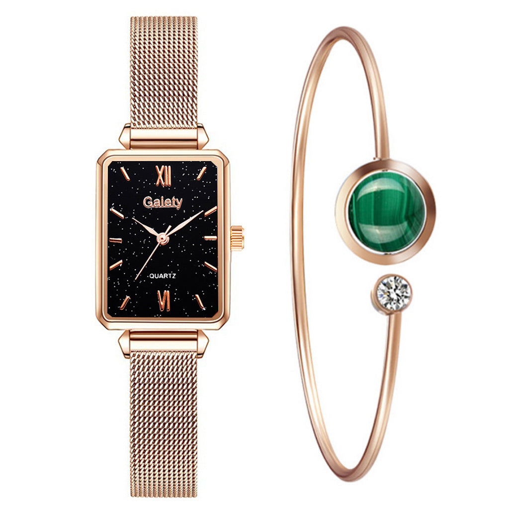 Women's Alloy Mesh Belt All-Match Quartz Watch