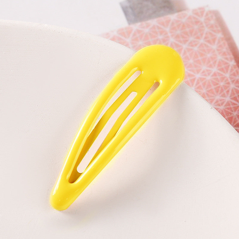 Colorful Children Barrettes Water Drop Candy Color Bang Side Clip