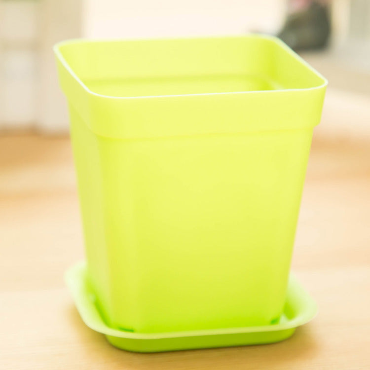 9798 Mini colorful small pots wholesale plastic pots of potted plants with fleshy desktop tray