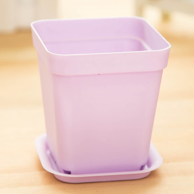 9798 Mini colorful small pots wholesale plastic pots of potted plants with fleshy desktop tray