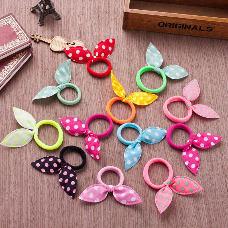 Bunny Ears Towel Hair Ring Candy Head Rope