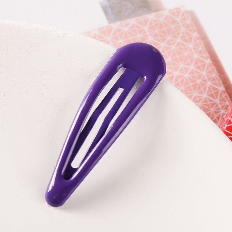 Colorful Children Barrettes Water Drop Candy Color Bang Side Clip