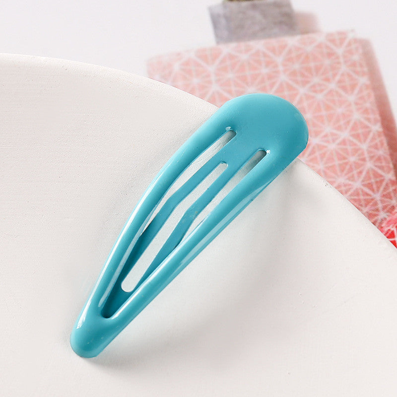 Colorful Children Barrettes Water Drop Candy Color Bang Side Clip