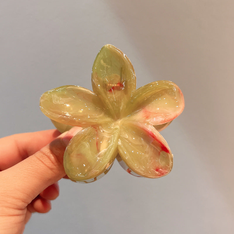 8cm Plumeria Rubra Grip Marble Blooming Pattern