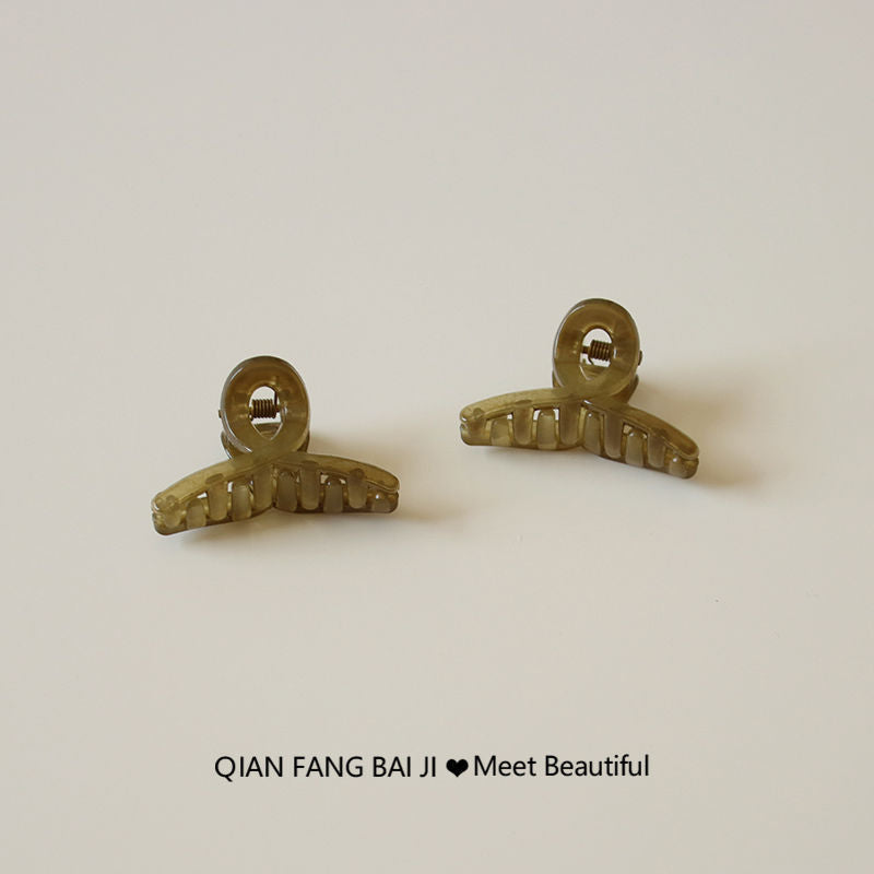 All-match Bangs Side Small Claw Clip Girl Heart Jelly Color