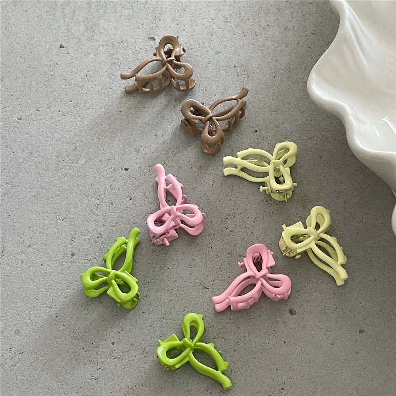 Color Bow Mini Side Bangs Small Jaw Clip Side Clip Princess Hair Claw
