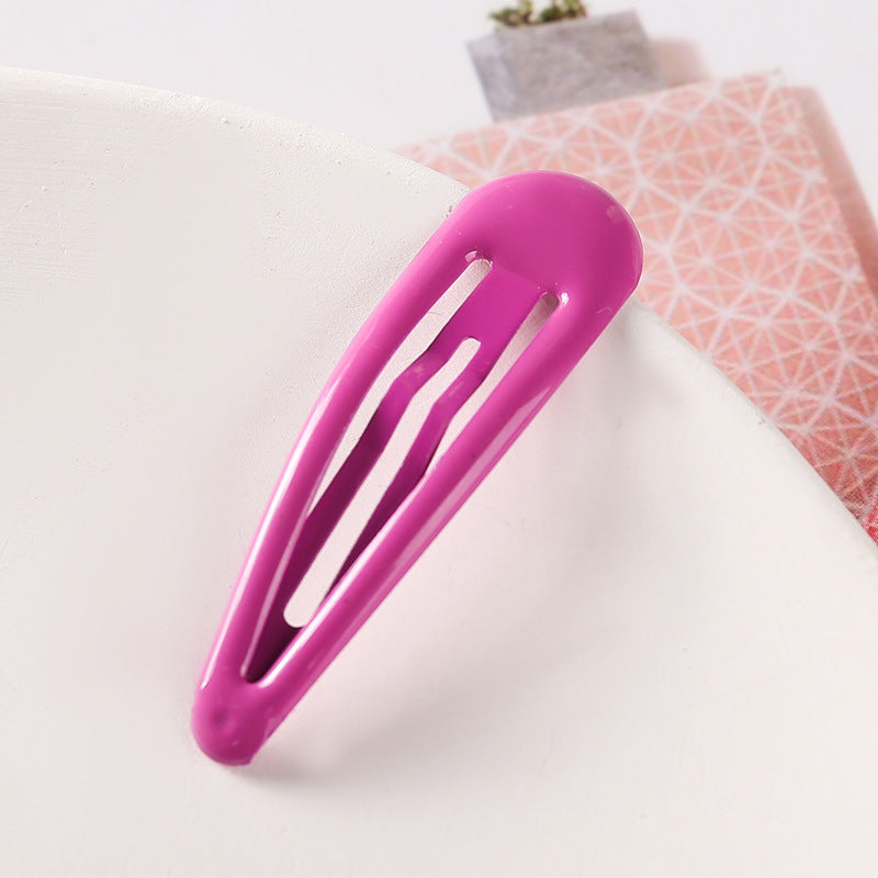 Colorful Children Barrettes Water Drop Candy Color Bang Side Clip