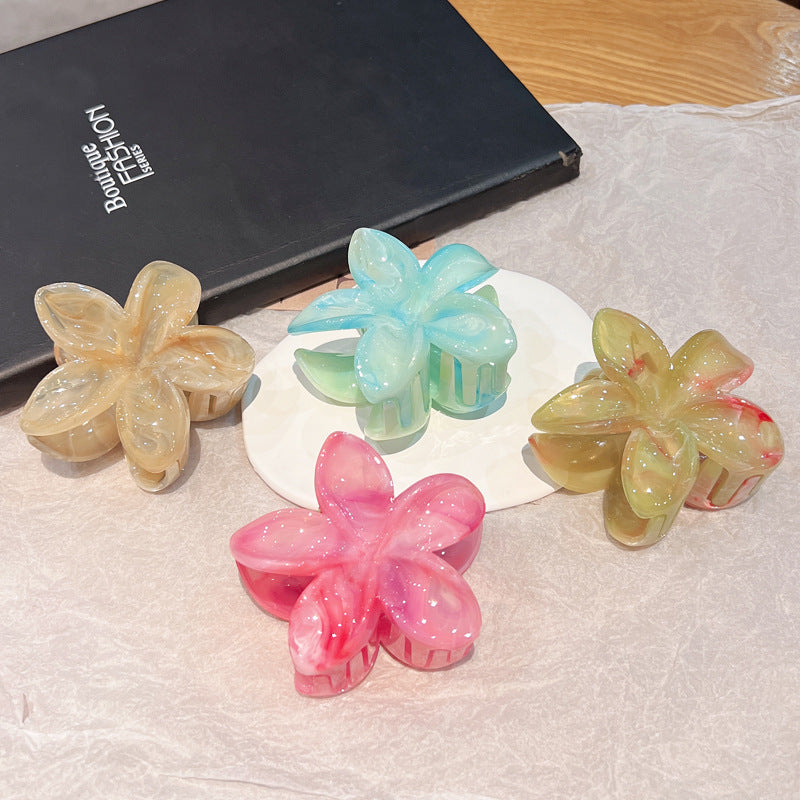 8cm Plumeria Rubra Grip Marble Blooming Pattern