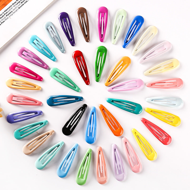 Colorful Children Barrettes Water Drop Candy Color Bang Side Clip