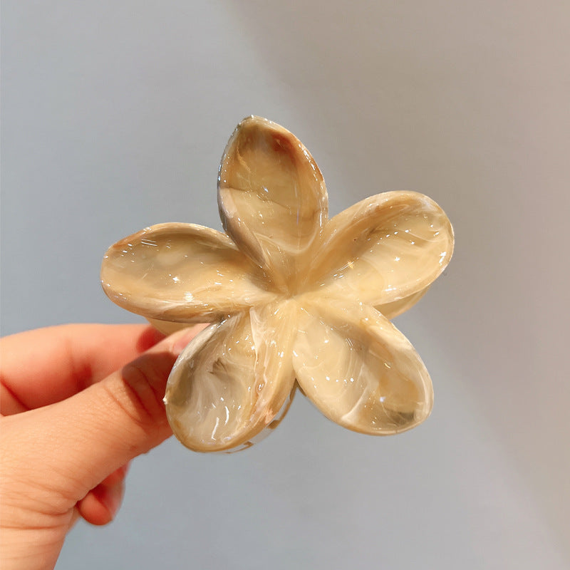 8cm Plumeria Rubra Grip Marble Blooming Pattern