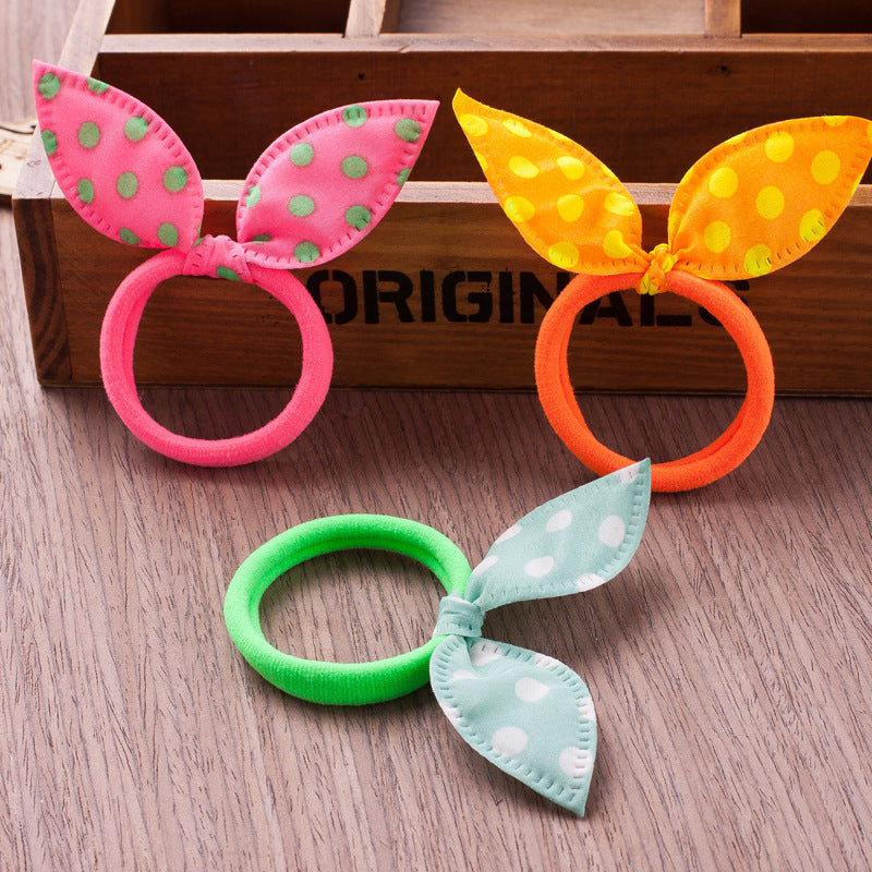 Bunny Ears Towel Hair Ring Candy Head Rope