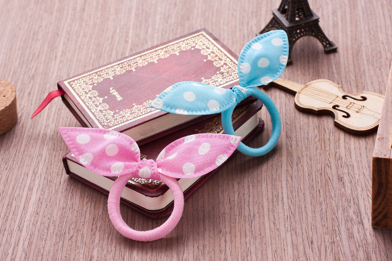 Bunny Ears Towel Hair Ring Candy Head Rope