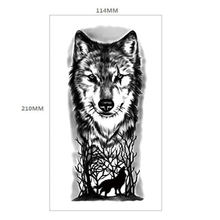Animal Pattern Tiger Lion Half Arm Water Transfer Imitation Tattoo