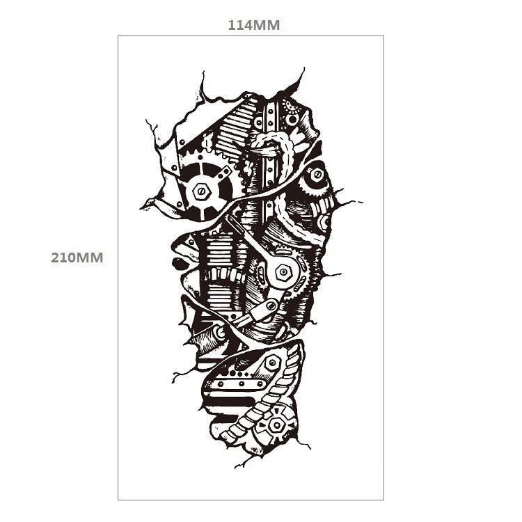 Animal Pattern Tiger Lion Half Arm Water Transfer Imitation Tattoo