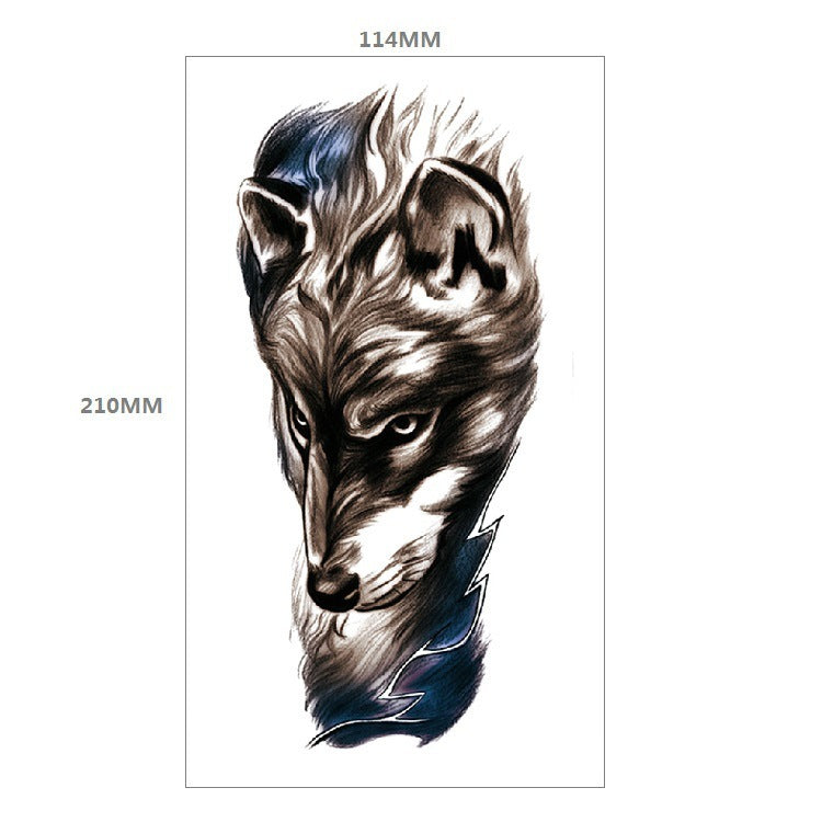 Animal Pattern Tiger Lion Half Arm Water Transfer Imitation Tattoo