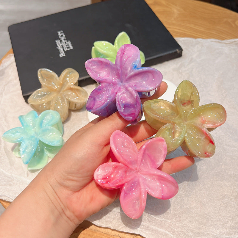 8cm Plumeria Rubra Grip Marble Blooming Pattern