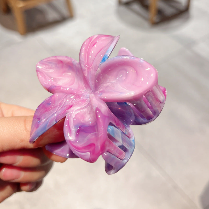 8cm Plumeria Rubra Grip Marble Blooming Pattern
