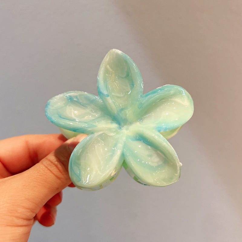 8cm Plumeria Rubra Grip Marble Blooming Pattern