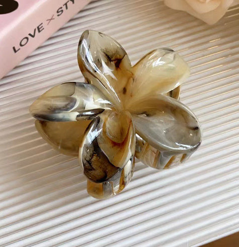 8cm Plumeria Rubra Grip Marble Blooming Pattern