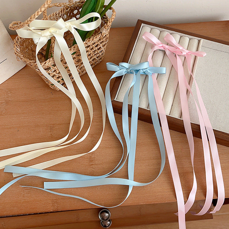 Braided Hair Ribbon Bow Barrettes