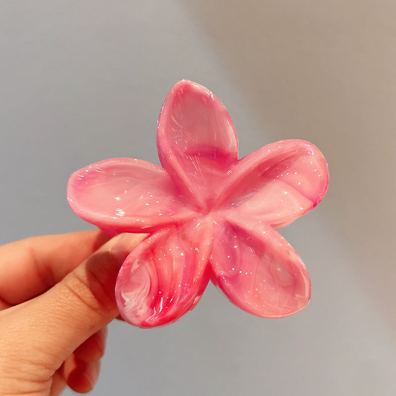 8cm Plumeria Rubra Grip Marble Blooming Pattern