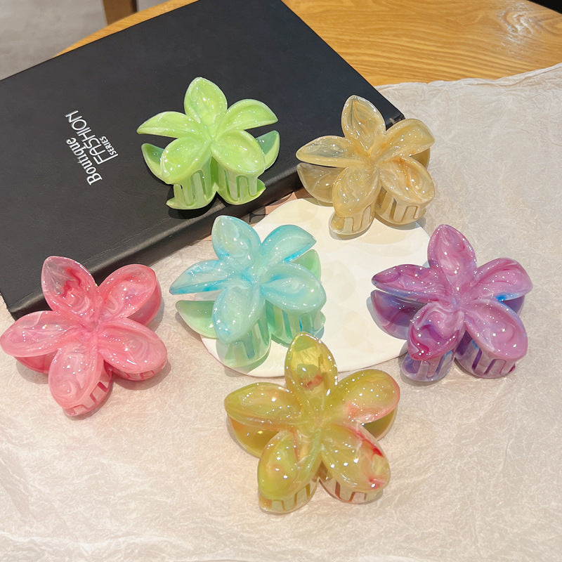 8cm Plumeria Rubra Grip Marble Blooming Pattern