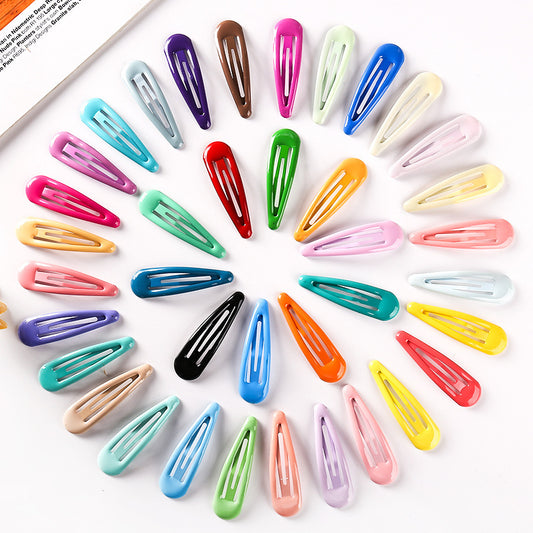 Colorful Children Barrettes Water Drop Candy Color Bang Side Clip