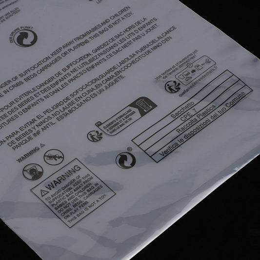 A Warning Message For Plastic Clothing Packaging Bags